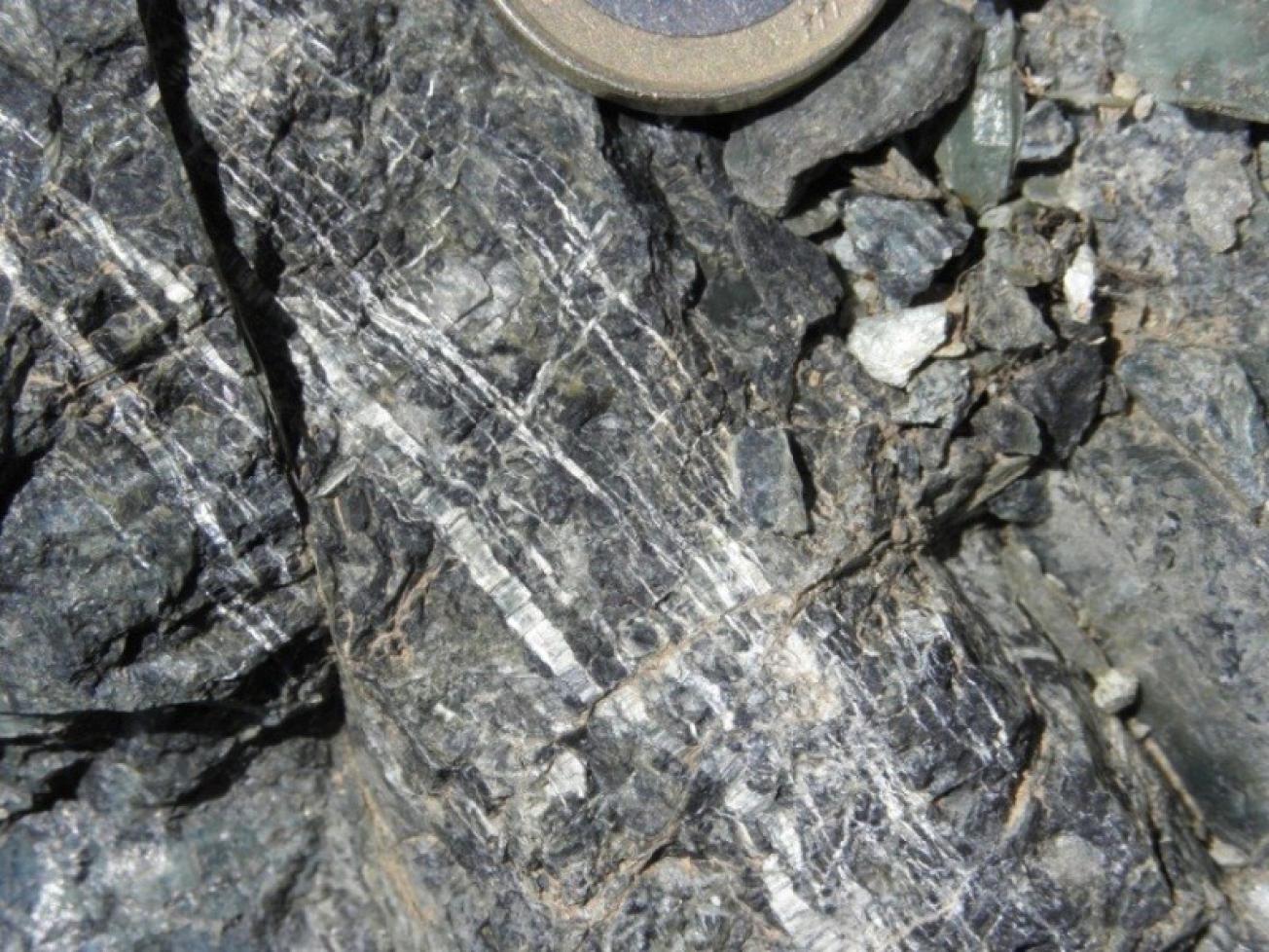 Réseau de veines de Chrysotile