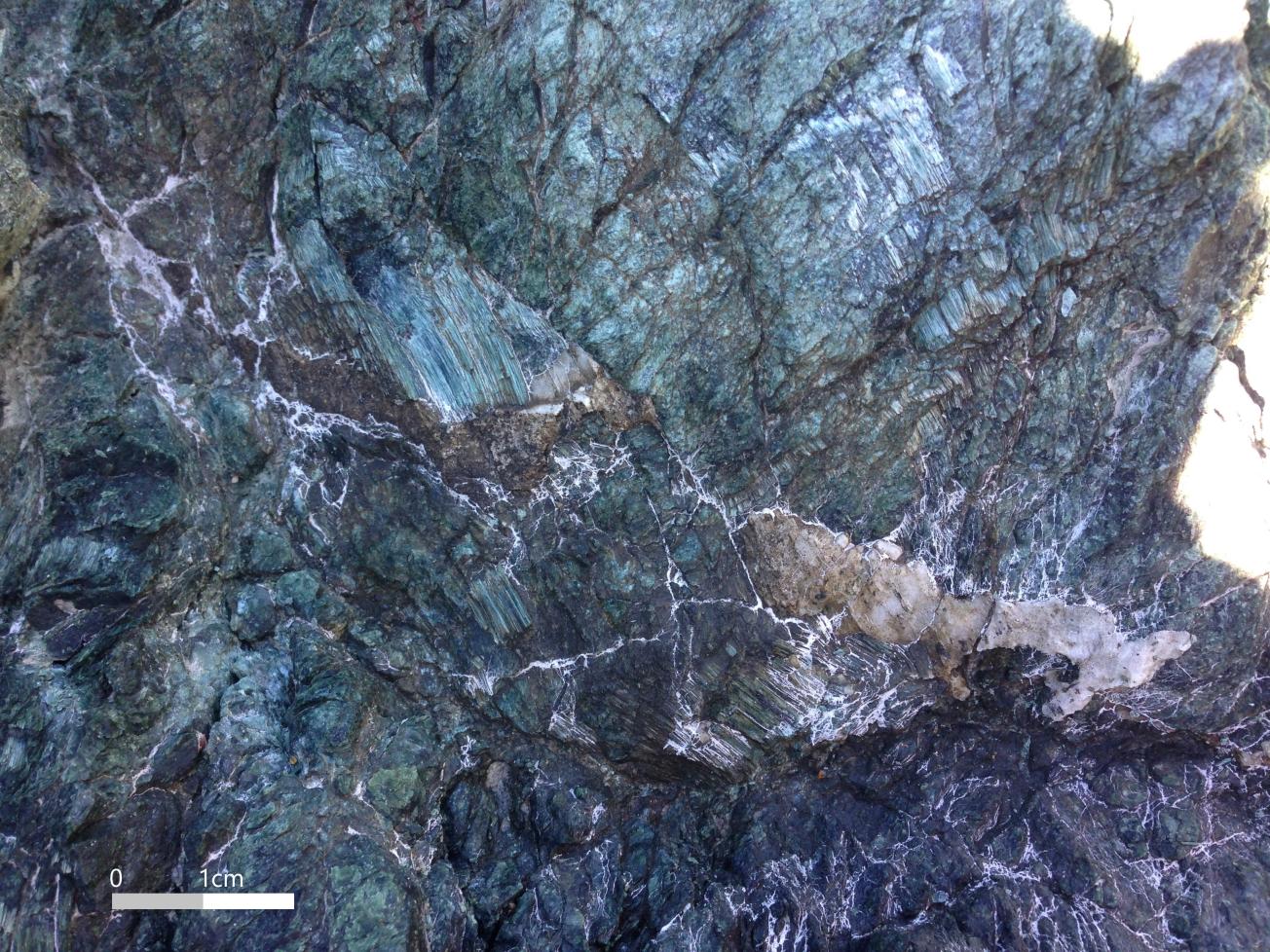 Affleurement de serpentinites