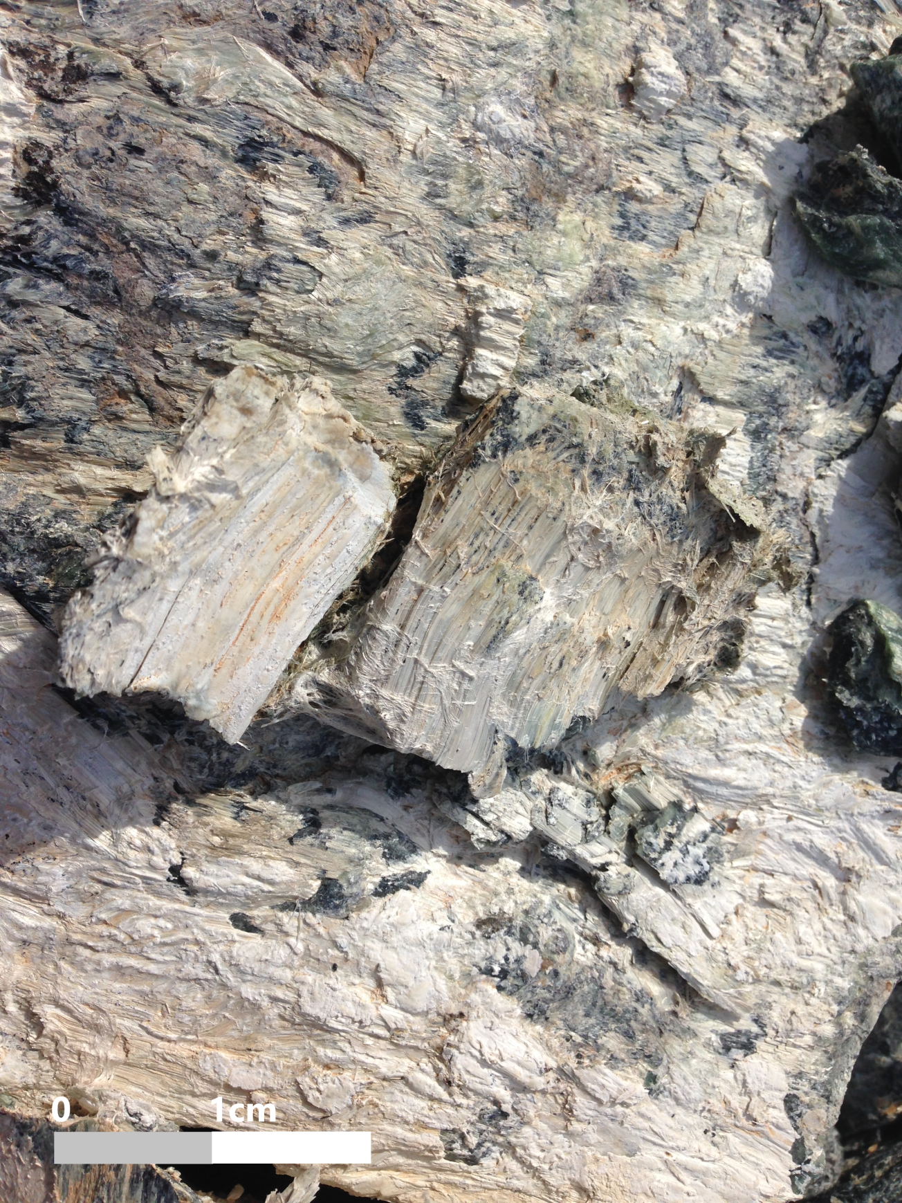 Veine de chrysotile