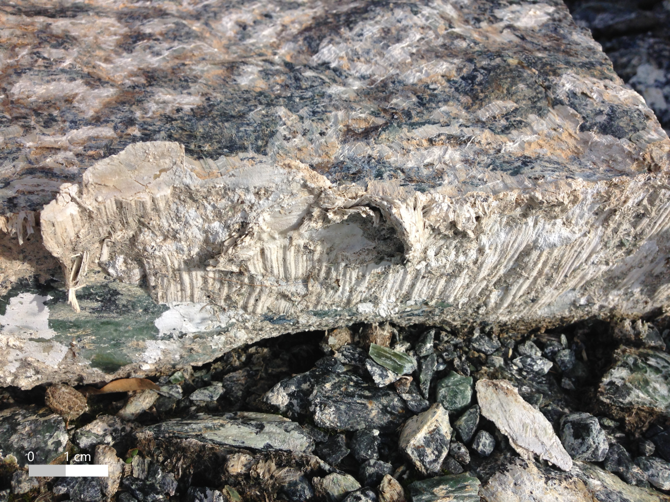 Veine de chrysotile
