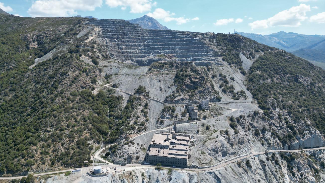 Vue aérienne de l'ancienne Mine de Canari, 2023