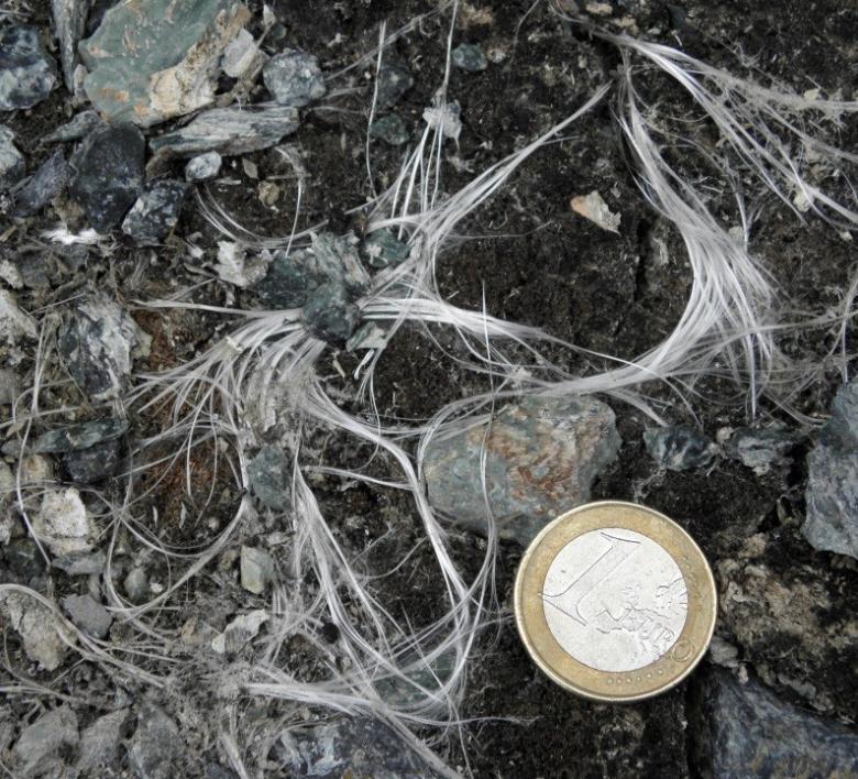 Fibres de trémolite-amiante