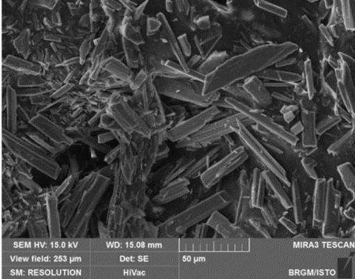 Fragments de clivage de trémolite (homologue)